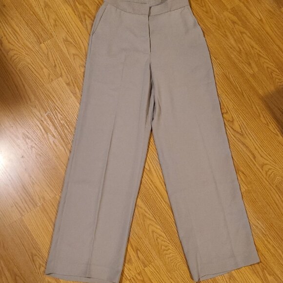 NEW NWT! QUINCE STRETCH CREPE CLASSIC TROUSER PANTS FLAT FRONT WIDE LEG sz 8 - Picture 2 of 6